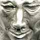 Edgar Palme, ziseliertes kleines Köpfchen 17x13x10mm aus Silber