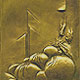 Edgar Palme, ziseliertes Messing Relief