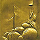 Edgar Palme, ziseliertes Messing Relief